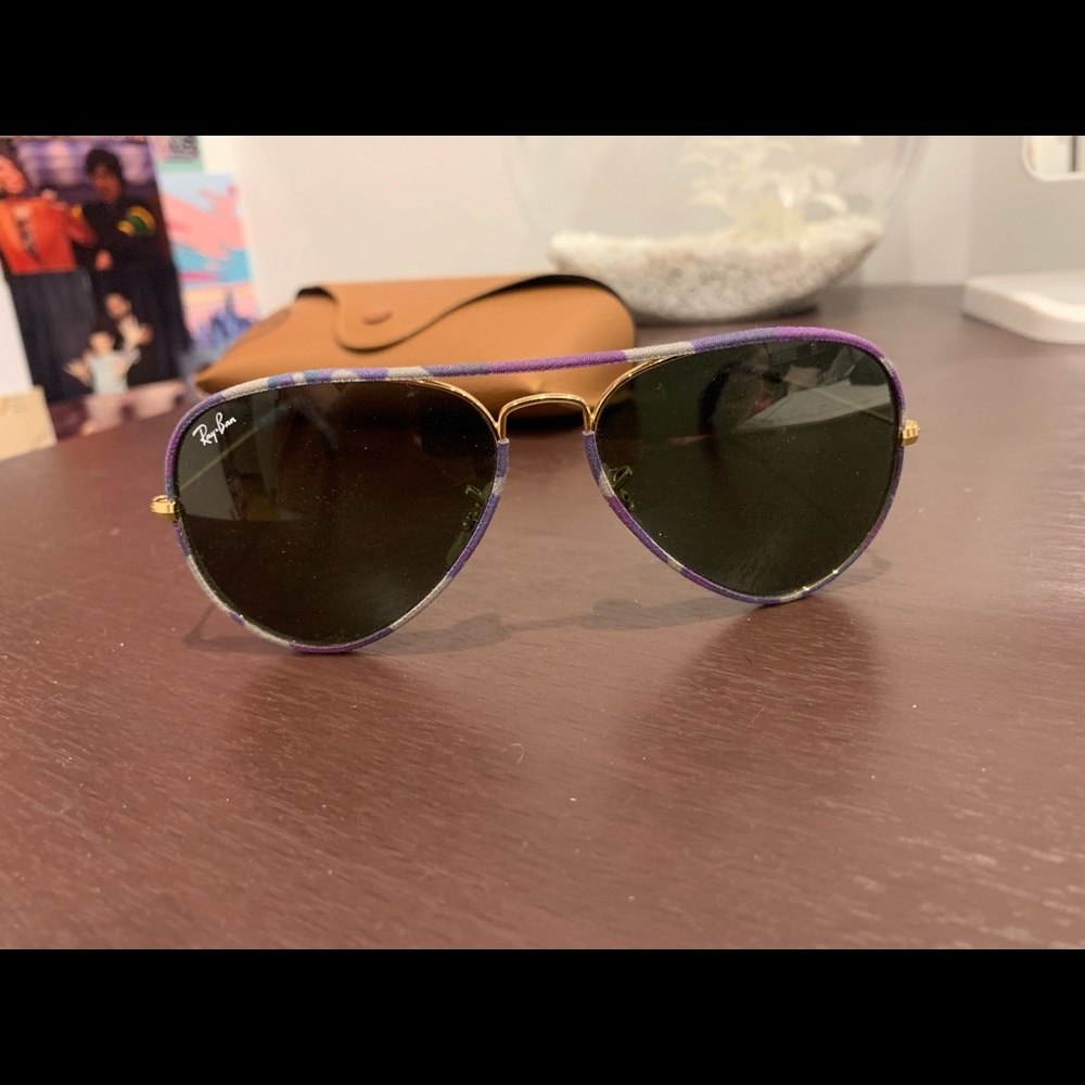 Purple Camo Aviator Raybans
